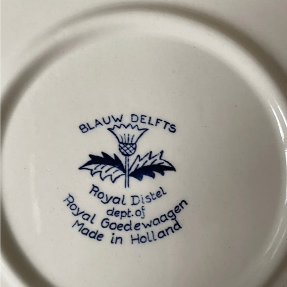 Holland America Line The Inaugural Ms Ryndam 1994 -Blauw Delft Plate -EUC - Picture 3 of 5